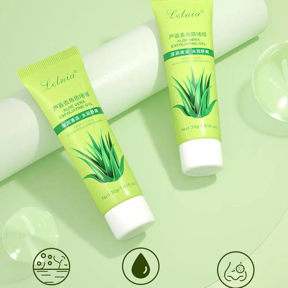 Face Exfoliating Gel Aloe Vera Facial Exfoliating Scrub Cleanses Remove Blackhead Moisturizing Shrink Pores Skin Care 30g-100g
